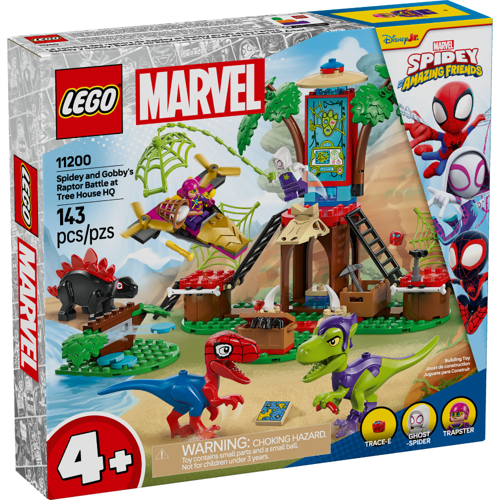 LEGO®Marvel Super Heroes: Spidey Y Gobby: Batalla De Raptores En La Base De La Casa Del Árbol (11200)_001