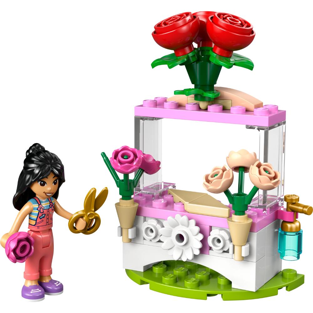 PUESTO DE FLORES CON ROSAS