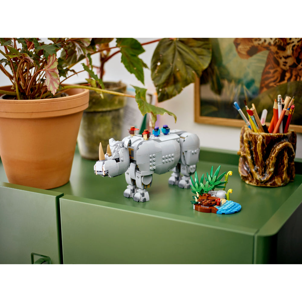 LEGO®Creator: Fauna Salvaje: Majestuoso Rinoceronte Con Aves (31171)_008