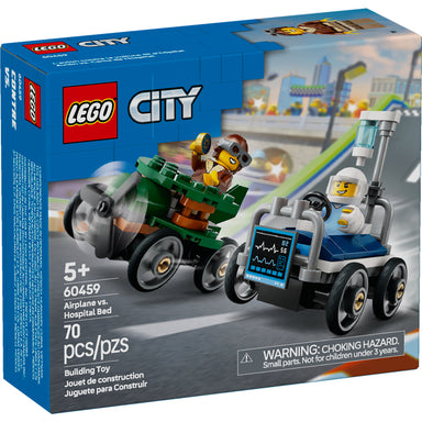 LEGO®City: Pack De Coches De Carreras: Avión Vs. Cama De Hospital (60459)_001