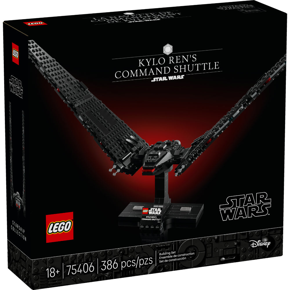 LEGO Star Wars Transbordador de Mando de Kylo Ren 75406 con alas desplegables y soporte de exhibición para adultos