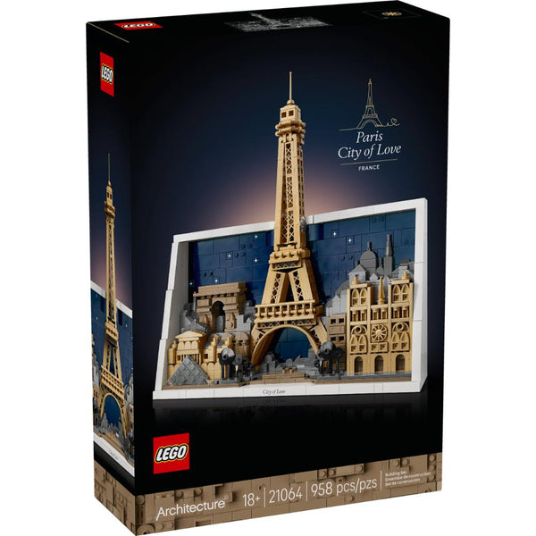 Set LEGO® Architecture París Ciudad del Amor con Torre Eiffel, Notre Dame, Arco del Triunfo y Louvre