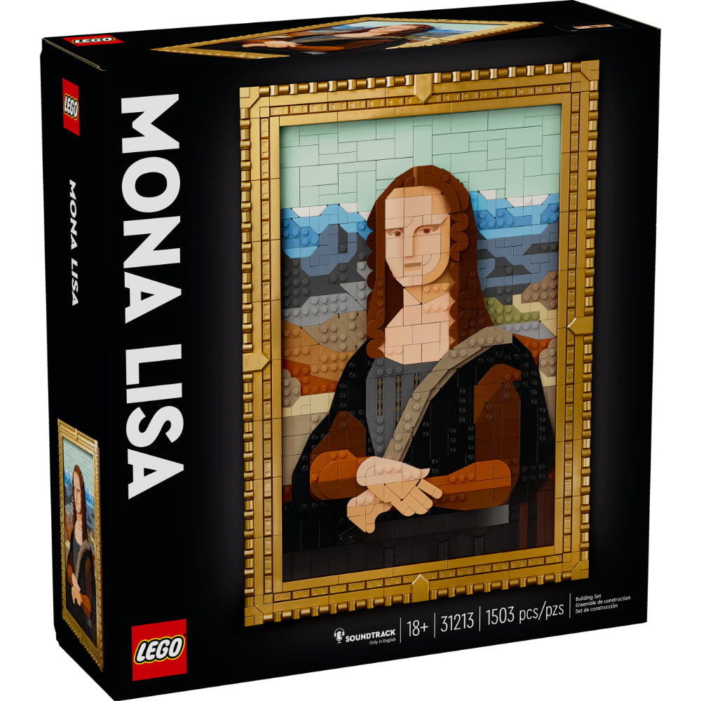 Set LEGO® Art Mona Lisa con marco dorado y diseño inspirado en la obra de Leonardo da Vinci