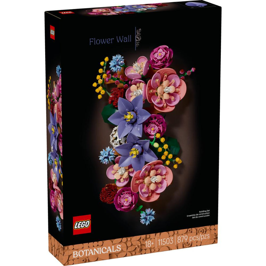 Set LEGO® Botanicals Muro Floral con celosía decorativa y variedad de flores construibles