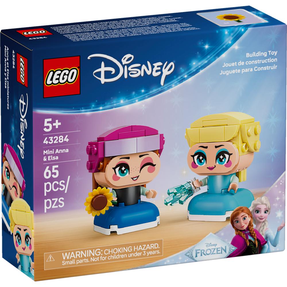 Set LEGO® Disney Frozen Mini Anna y Elsa con figuras articuladas y accesorios para jugar y exhibir