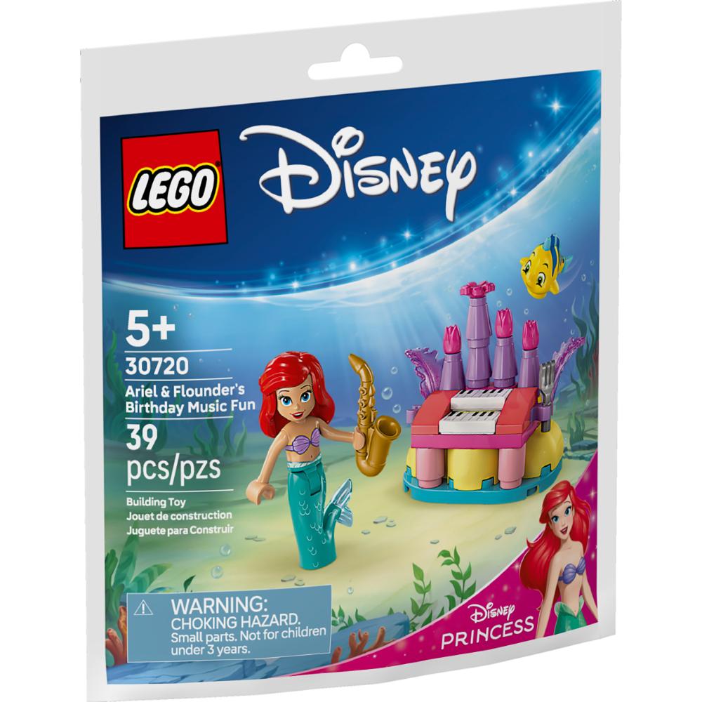 Set LEGO® Disney Princess con Ariel y Flounder de La Sirenita con saxofón y órgano marino construible