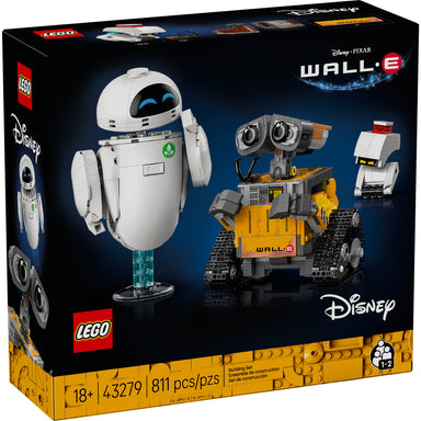 LEGO Disney y Pixar WALL-E y EVE 43279 con WALL-E, EVE, M-O y Hal, set coleccionable de 811 piezas