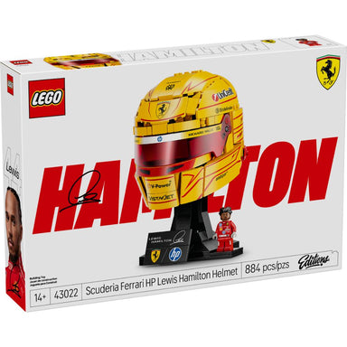LEGO Editions Casco de Lewis Hamilton Scuderia Ferrari HP 43022 amarillo con minifigura y 884 piezas
