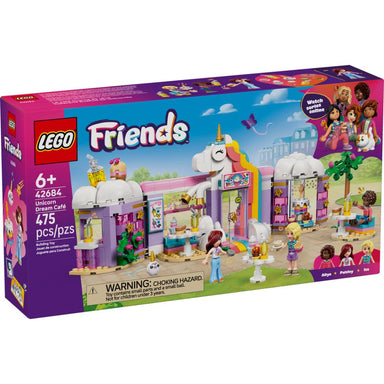 Set LEGO® Friends Cafetería Sueños de Unicornio con minipersonajes, dulces y accesorios de cafetería para construir