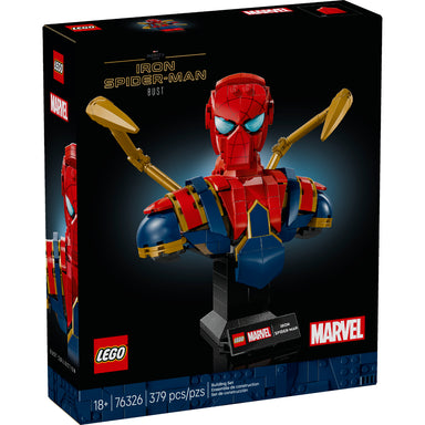 LEGO Marvel Busto de Iron Spider-Man 76326 con brazos mecánicos articulados y minifigura