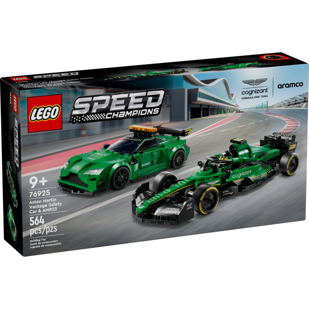 LEGO Speed Champions Aston Martin Safety Car y AMR23 76925 con 2 minifiguras de pilotos y 564 piezas