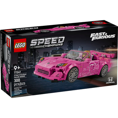LEGO Speed Champions Honda S2000 rosa de Rápidos y Furiosos 77241 con minifigura de Suki y 300 piezas