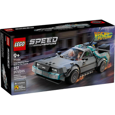 LEGO Speed Champions Máquina del Tiempo de Regreso al Futuro 77256 con DeLorean, Doc Brown, Marty McFly y detalles auténticos de la película