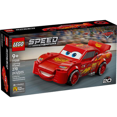 LEGO Speed Champions Rayo McQueen 77255 inspirado en Cars de Disney Pixar con número 95, logo Rust-Eze y detalles auténticos de la película