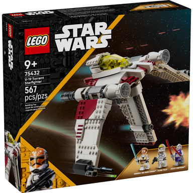 LEGO Star Wars Caza Estelar V-19 Torrent 75432 con Obi-Wan Kenobi, Asajj Ventress, piloto clon y 567 piezas