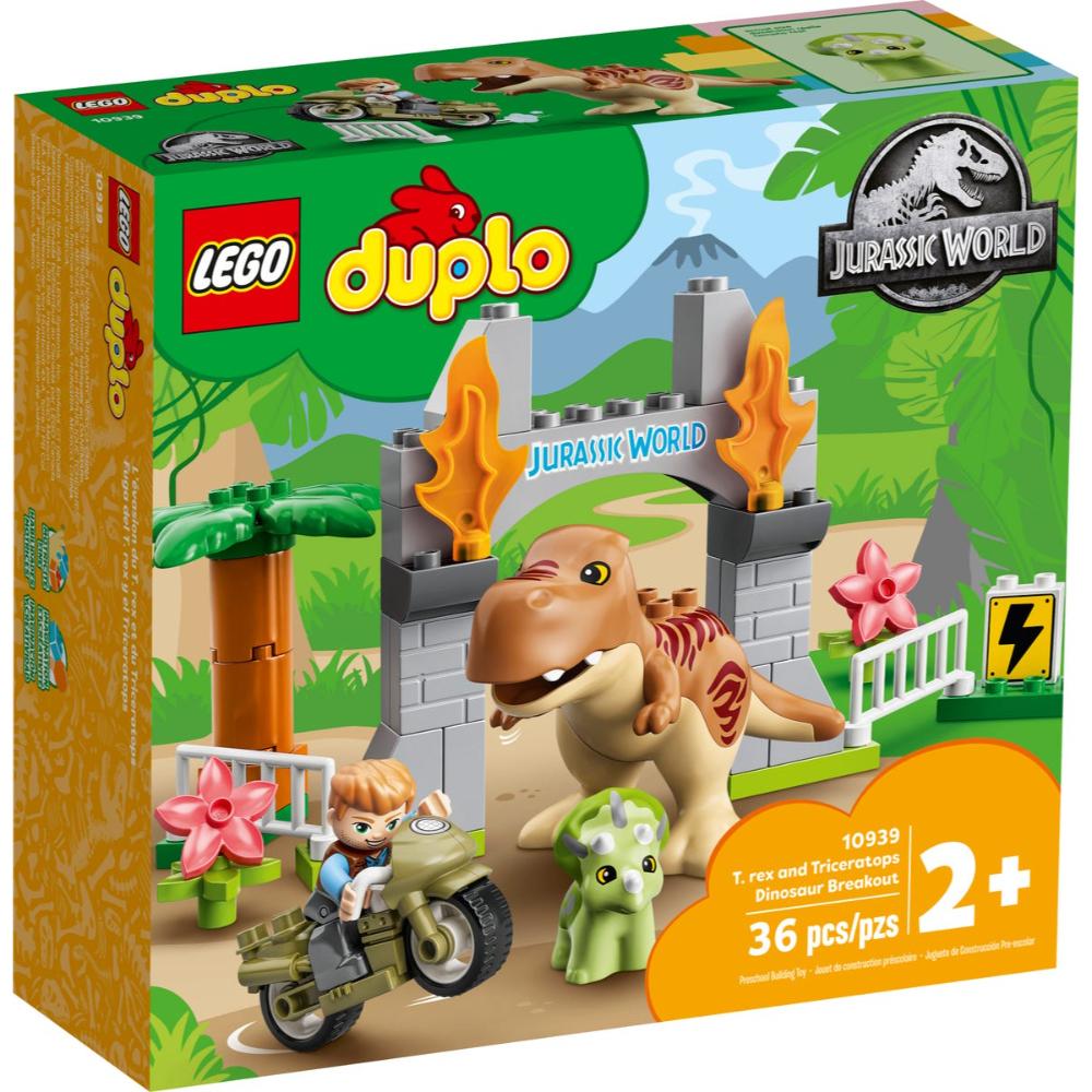 LEGO® DUPLO® Jurassic World Fuga del T. rex y el Triceratops (10939)
