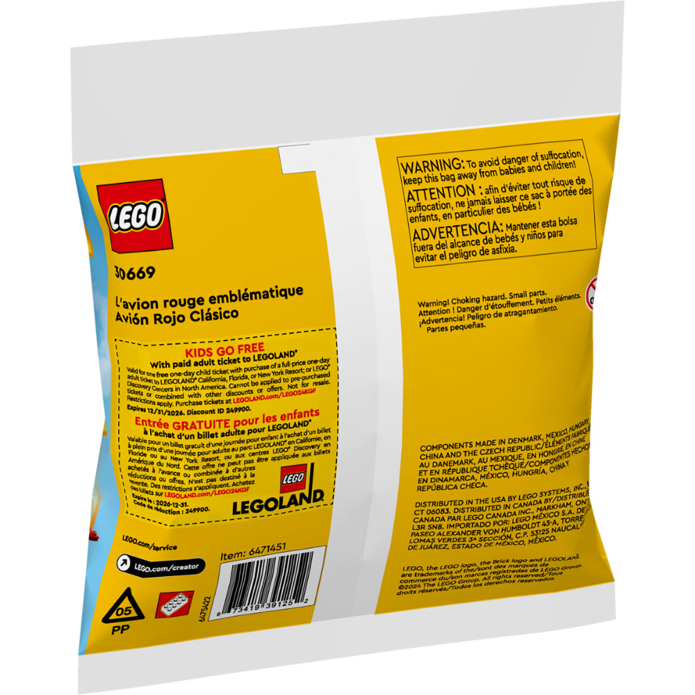 LEGO®Promocionales: Avión Rojo Clásico (30669)_003