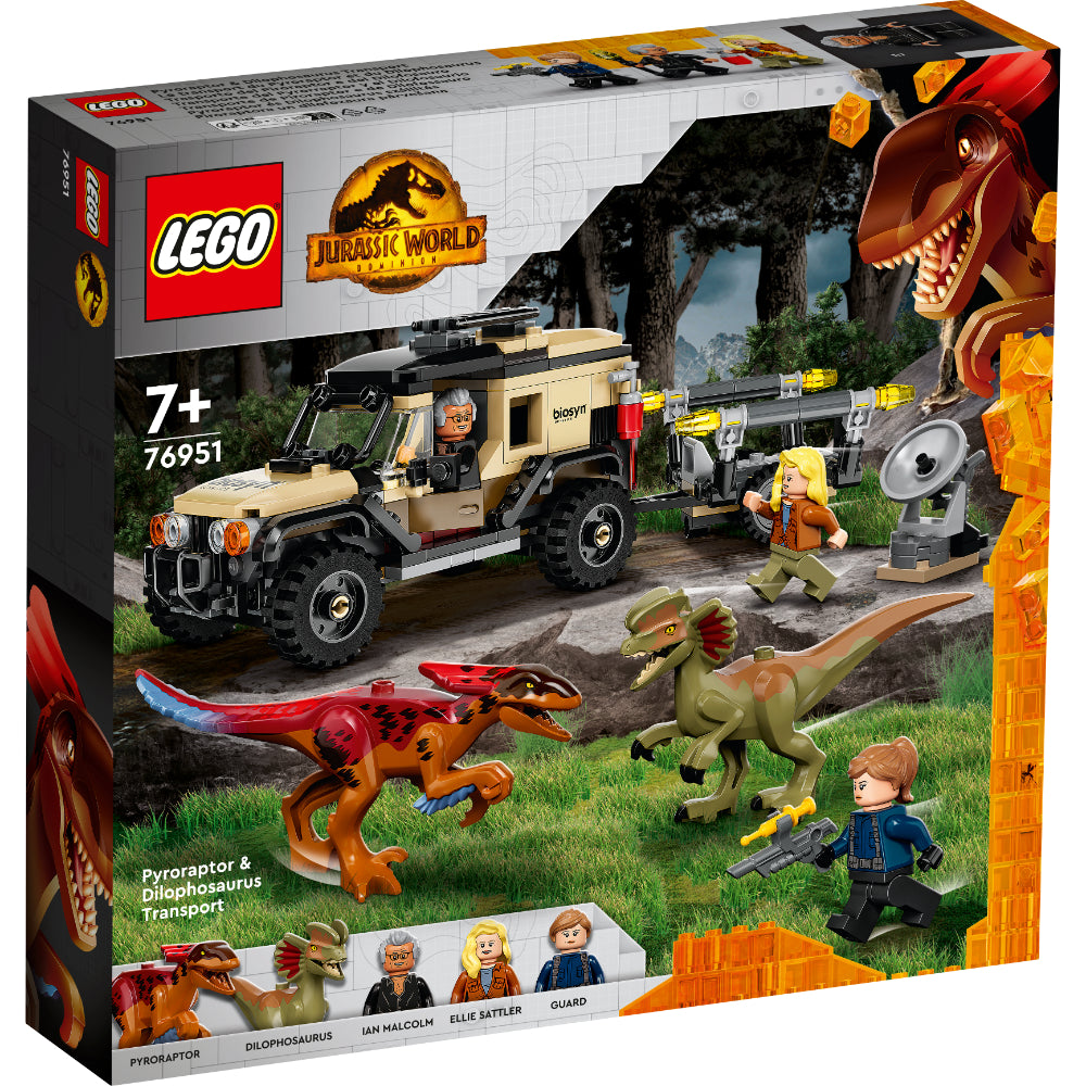 LEGO® Jurassic World Transporte Del Pyrorraptor Y El Dilofosaurio (76951)