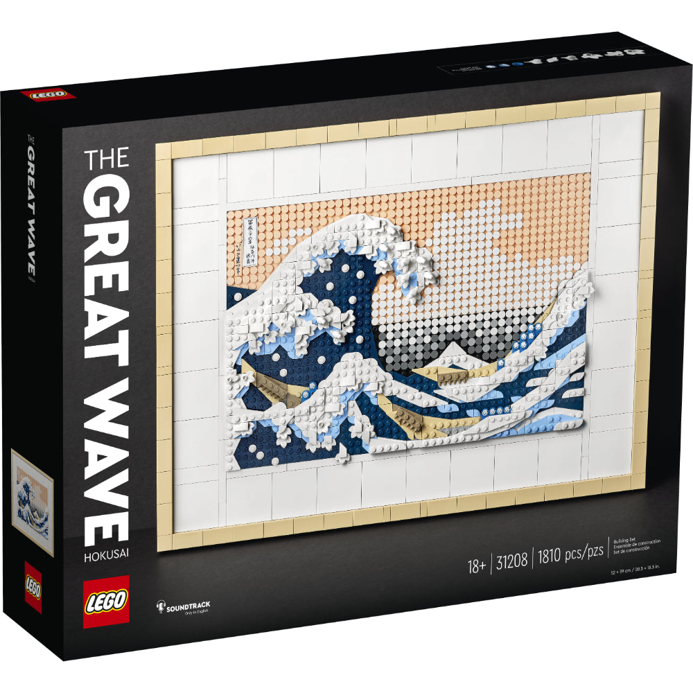 Set LEGO® Art La Gran Ola de Hokusai con diseño en relieve y estilo japonés