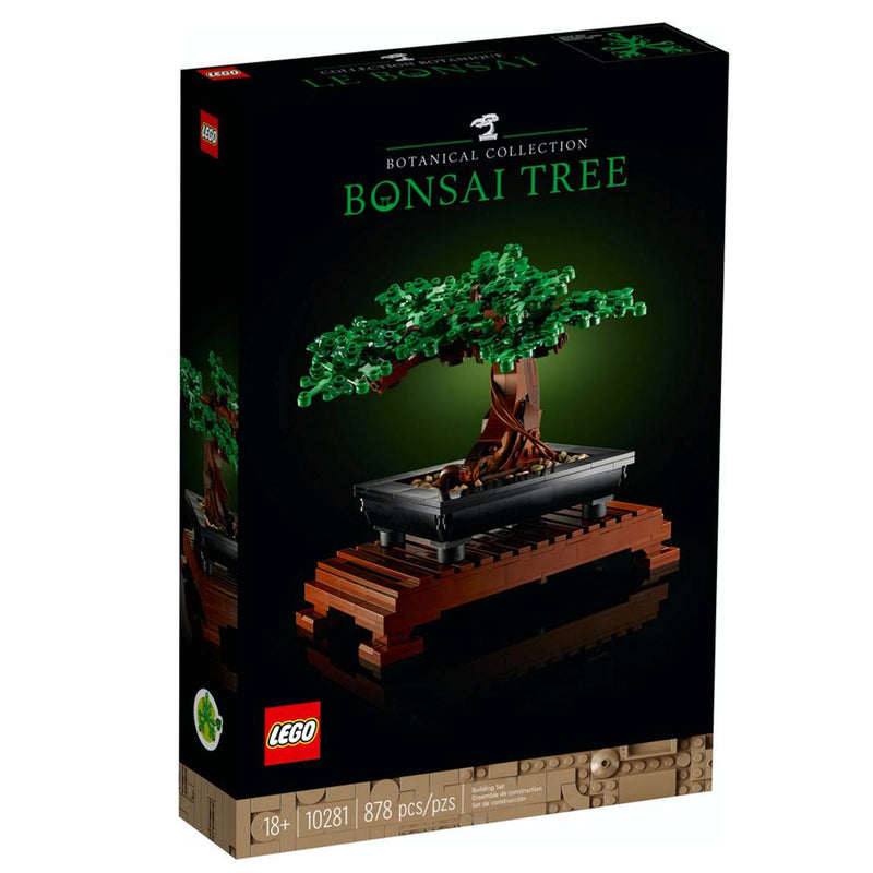 Maqueta LEGO® Bonsái con hojas verdes y flores de cerezo rosadas intercambiables