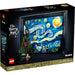 Caja del set LEGO® Ideas La Noche Estrellada (21333), recreación tridimensional del famoso cuadro de Vincent van Gogh con pinceladas en relieve, luna y estrellas giratorias. Incluye minifigura del artista con caballete, pincel y paleta, más soporte para exhibición en pared o mesa. Set coleccionable para adultos de 2316 piezas.