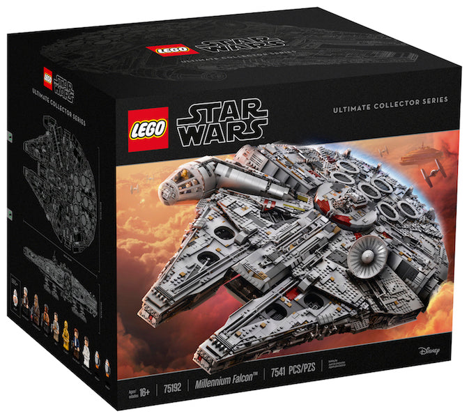 LEGO Star Wars Millennium Falcon UCS 75192 con 7541 piezas y minifiguras coleccionables