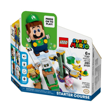 LEGO Super Mario Aventuras con Luigi 71387 con figura interactiva de Luigi, Yoshi Rosa y personajes del videojuego